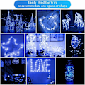 Miniatyrbild 4 av 5: 15-pack Blå LED-ljusslingor, 2M 20 LED Batteridrivna Koppartrådsljusslingor för Jul, Födelsedag, Bröllop, Halloween
