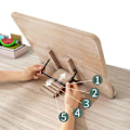 Miniatyrbilde 4 av 5: Justerbar trestativ for lesing, sammenleggbar bokstativ, nettbrett, skrivebordsarrangør for hjemmestudierom,--