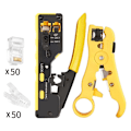 Miniatyrbilde 2 av 5: EZ Cat7 RJ45 Crimper Kit Nettverksverktøy Tang med Cat6 RJ45-kontakt og RJ45-hette for RJ12 Cat5 Cat6 8P Crimper
