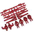 Pikkukuva 3 / 5: Metal Upgrade Accessory Set for 104009 12402-A RC Car Parts, Steering Block, Hub Bracket, Red