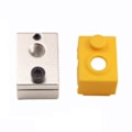 Miniatyrbillede 1 af 5: 3X 3D Printer Dele Extruderhoved Hotend Dyses Termistor Opvarmningsstang Blok Artillery Hornet Silikonvarmer og Ærme