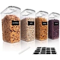 Miniatyrbilde 1 av 5: Sett med 4 frokostblandingsbeholdere, 2,5L lufttette PP-beholdere for frokostblandinger, snacks og sukker