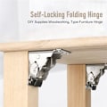 Miniatyrbillede 4 af 5: 2 stk. 0-90-180 graders selvspærrende foldehængsel bordben sølv folde sofabord møbel hardware skabshængsel