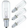 Miniatyrbillede 1 af 5: Pære til emhætte E14 40W, T25 230V Glødepære Varm Hvid 2700K Dæmpbar, Pakke med 4