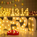 Miniatyrbillede 5 af 5: Lyse LED-tal 0 1 2 3 4 5 6 7 8 9 - Festdekoration Lys