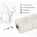 Pikkukuva 3 / 4: Makrameelanka 2 mm (200 m) - Luonnollinen puuvillaköysi koristeluun ja käsitöihin