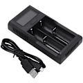 Miniatyrbillede 4 af 5: Dobbelt slots LED-skærm batterioplader spændingsdisplay USB smart genopladelig til Aa/Aaa Ni-/Ni-Cd