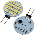 Pikkukuva 2 / 4: 10 kpl G4 SMD 24 LED-kaappilamppua veneille, asuntoautoille ja autoille 12V lämmin valkoinen valo
