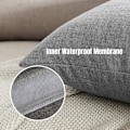 Miniatyrbilde 5 av 5: Uteplasseringsputer for hagemøbler Vanntette putetrekk Kvadratiske hageputer Farmhouse Linen Puter Trekk Skall for Patiotelt Sofa 18