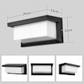Pikkukuva 2 / 5: 12W Ulkoseinävalaisin IP65 Vedenkestävä LED-seinälamppu Neliömäinen Metalli Bulkhead Seinävalot Ulkona LED-seinävalaisin Ulkoseinävalaistus Kiinteistö Pa