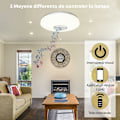 Pikkukuva 5 / 5: 36W LED-kattovalaisin Bluetooth-kaiuttimella, väriä vaihtava kattovalaisin, kaukosäädin ja mobiilisovellus, 3600LM, 3000-6500K, IP44, makuuhuoneeseen, Li