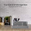 Miniatyrbillede 3 af 5: Grå Makeup Organizer Badeværelse Kosmetisk Opbevaringsboks Kontor Desktop Makeup Opbevaringsboks Diverse Artikler Beholder