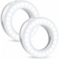 Miniatyrbillede 1 af 5: Selfie Ringlys [2 pak], Klips-på Fyldlys [3 Farvetilstande], USB Genopladelig 200mAh Kamera Lys, Spotlight Flash Supplerende Lys til Makeup