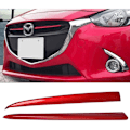 Miniatyrbillede 3 af 5: Bil Front Grill Dæksel Trim Liste til 2 Demio 2015-2017 DJ DL Mazda2 Sedan Hatchback Rød Stil