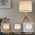 Miniatyrbillede 3 af 5: 2 stk. Tromlelampeskærme, Bordlampe Skærm Gulvlampe, Hvid Lampeskærm, Nem at Samle Erstatning Lampeskærm
