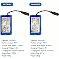 Miniatyrbilde 2 av 5: 7,4V 5200mAh erstatningsbatteri for fiskefôrbåt,