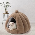 Miniatyrbild 4 av 5: Kattbädd Katt Hus Husdjursbädd Mjuk Kupol Kattbädd Kudde Matta Sovbädd Fyra Säsonger Skydd Varm Vilorum