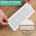 Miniatyrbillede 1 af 5: 6 Pak Gulvblæserdæksel Rektangulært Blæserdæksel PVC Magnetisk Ventilation Mesh (Hvid, 10.16 x 25cm) - DENUOTOP