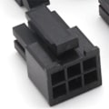 Miniatyrbillede 4 af 5: 100 stk. 4,2 mm sorte 6-bens han-bil stik til PC/computer grafik PCI-E strømforsyning