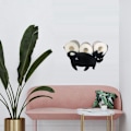 Miniatyrbild 5 av 5: Dekorativ toalettrullehållare i form av en katt - fristående förvaring av toalettrullar, svart väggmonterad rullförvaringshylla för toalettpapper