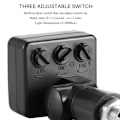 Miniatyrbillede 5 af 5: 5X 220V Mini Menneskekrop Infrarød Sensor Switch LED Overlyss PIR Bevægelsesjusterbar Sort