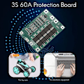 Miniatyrbilde 4 av 5: 2X 3S 60A BMS 11.1V 12.6V 18650 Li-Ion Litiumbatteri Beskyttelseskort Oppgradert