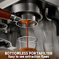 Pikkukuva 4 / 5: 54mm pohjaton portafilter - Pohjaton suodatinpidike 54mm aluslevyllä kahvikoneeseen