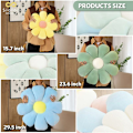 Miniatyrbillede 2 af 5: Blomsterformet pude, numsepude, gulvprude, sædehynde, stueindretning og plys pude til soveværelse sofa stol (Grøn, 15,6 tommer)