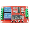 Miniatyrbild 1 av 5: 2-vägs elektromagnetisk relämodul 5V fördröjning/självspärrning/cykel/timing PLC-kontrolltidsrelämodul