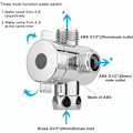 Miniatyrbilde 3 av 5: 3-veis dusjfordelerventil G1/2in Multifunksjons vannseparatoradapter Dusjtilbehør Dusjhode reservedel for bad-Fei Yu