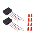 Miniatyrbild 1 av 5: 2-pack peksknappsbrytare för lampor, peksknappskontrollmodul för dimbara LED-lampor, glödlampor, lampbrytarersättningskit med kopplingshattar