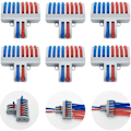 Miniatyrbillede 1 af 5: Forbindelsesstik, SPL-82 6 stk. elektriske stik, greb-møtrik ledningsstik, kompakt ledningsstik (2 ind 8 ud)