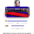 Miniatyrbillede 2 af 5: End Cap Cover Rullebørste Bar Blød Plys Strimler til V6 V7 V8 V10 Støvsuger Sidedyse Reservedele