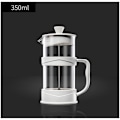 Miniatyrbillede 2 af 5: Fransk Press Kaffemaskine 12 Oz, Hvid Kaffe Presser Te Kaffemaskiner med Borosilikatglas Kold Bryg og Varm Bryg Kaffe