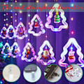 Miniatyrbillede 5 af 5: LED Julelys, 3M LED 3D Julepynt USB Lysstreng med Kroge, Julevinduespynt Lys, Blinkende Lys til Indendørs Udendørs