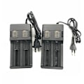 Miniatyrbillede 4 af 5: 2 Slots 3.7V 18650 16340 Li-Ion Batterilader 14500 Genopladelig Batterilader Li-Ion 18650 Batterilader EU Stik