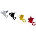 Miniatyrbilde 4 av 5: Ny CNC Aluminiumslegering Hengselklemmeplate plus Magnetisk C-spenne for Sykkeldeler Magnetisk C-knapp Brompton-knapp, Rød