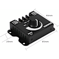 Miniatyrbillede 2 af 5: Bredt udvalg af dæmpningskontakt, ON/OFF-kontakt med sort aluminiumhus, maks. 30A dæmper, skiftecontroller til LED-strimmel enkelt farve (DC1224V)