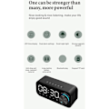 Miniatyrbillede 2 af 5: Bluetooth 5.0 LED Alarm Clock Højttaler, Understøtter FM Radio med TF Kort, USB Soveværelse, LED Tidsskærm