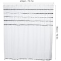 Miniatyrbillede 2 af 5: Stilfuld sort og hvid polyester bruseforhæng vandtæt skimmelresistent 180x200cm