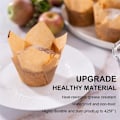 Miniatyrbillede 4 af 5: 200 stk. tulipan cupcake liners opgradering pergament papir muffin liners til bagning cupcakes til bryllup fødselsdagsfest