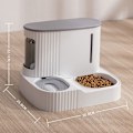 Miniatyrbild 2 av 5: Automatisk kattmatskål med förvaring av torrfoder och vatten, blå
