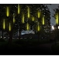 Miniatyrbilde 3 av 5: (Varmt Hvit) LED Meteorskur Solar Lys Utenfor, 30cm 10 Rør 360LEDs Hage Dusj Lys Meteor Lys Vanntette Fall Regnfall Lys Chris