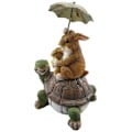 Miniatyrbillede 1 af 5: Skildpadde Statue Have Statue Kanin Paraply Harpiks Dyr Statue Harpiks Håndværk Dekoration