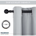 Miniatyrbilde 4 av 5: Lystette Gardiner til Soverom - Dobbel Termisk Isolerte Vindu Gardin for Hjem / Tykt Solid Stoff for, Sett med 2, L 100 x H 130 cm, Grå-A