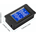 Miniatyrbillede 3 af 5: LCD Digital Amperemeter Voltmeter AC 80-260V 100A, 6-i-1 Strømmåler Husholdningsel Målerpanel, Lukket Type Energimåler CT Strømmåler