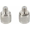 Miniatyrbillede 2 af 5: 2 stk. N-type han-stik til F RF koaksialadapter-stik til antenne, sølv