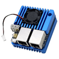 Miniatyrbillede 4 af 5: All Metal Beskyttelsesetui til NanoPi R2S Open Source ARM Board DIY Del - Blå