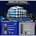 Miniatyrbillede 2 af 5: 6000mAh Mini Bærbar Kompressor Bil Dæk Pumpe 150Psi Elektrisk Cykel Pumpe med SOS Lys Genopladelig Luft Pumpe med Stor LCD Display til Bil