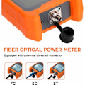 Miniatyrbilde 4 av 5: Multimeter for optisk effekt, Mini bærbar 8 bølgelengde optisk effektmeter med LED-lys nettverkskabeltester FTTH fiberoptisk kabeltester
